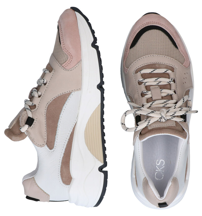 CKS Chiroc Beige Sneakers in leer (298548)
