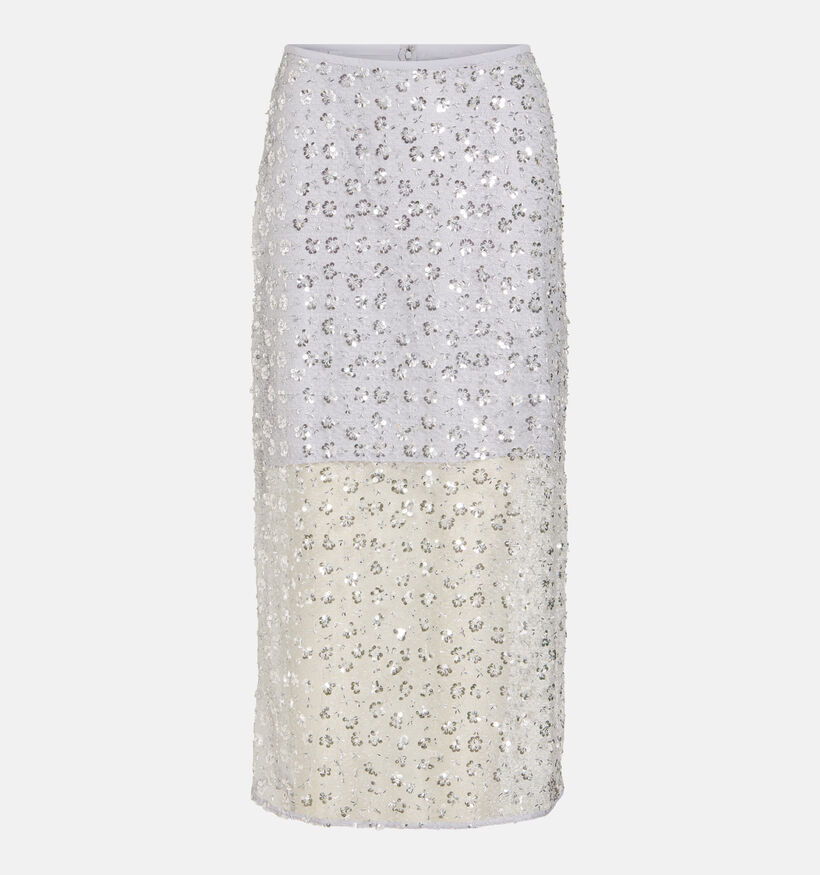 Vila Glita Sequins Zilveren Midi-Rok voor dames (382039)