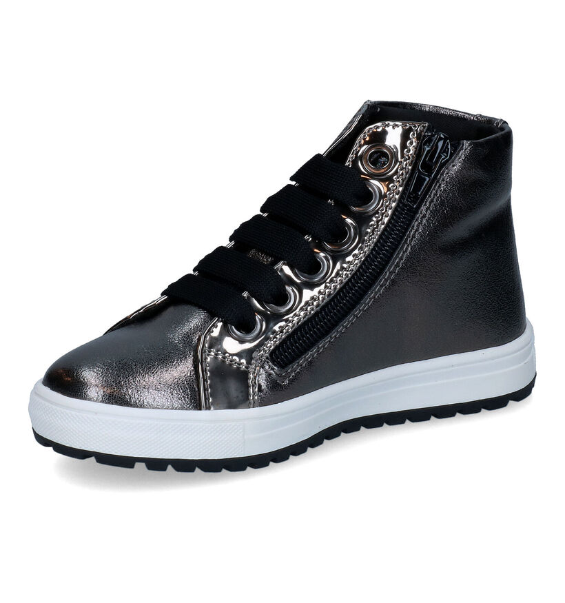 Asso Zilveren Sneakers in kunstleer (316201)
