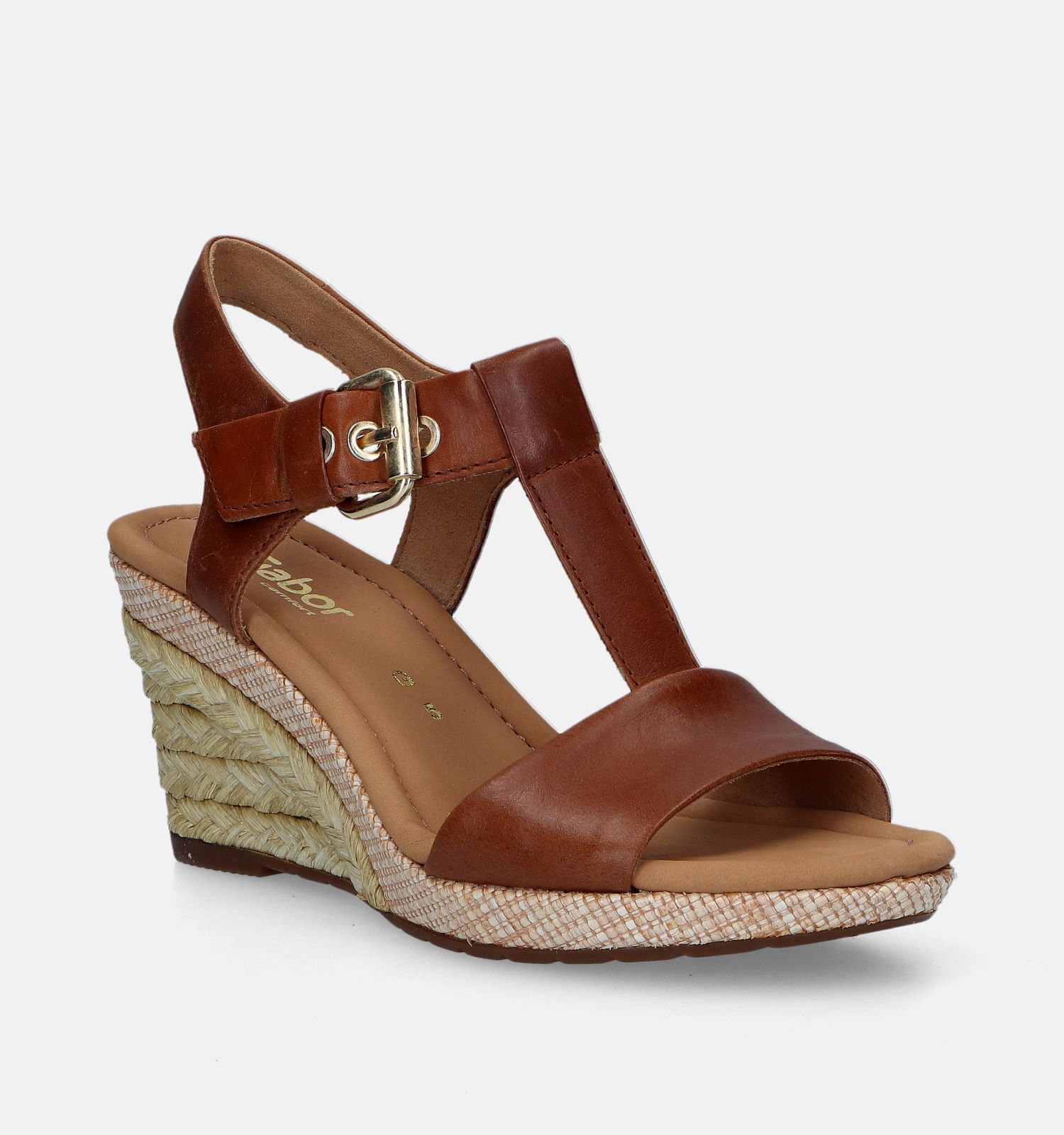 Gabor Comfort Cognac Sandalen Met Sleehak Dames Sandalen Online op TORFS .BE