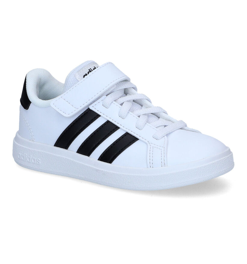 adidas Grand Court 2.0 Baskets en Blanc pour filles, garçons (314995) - pour semelles orthopédiques