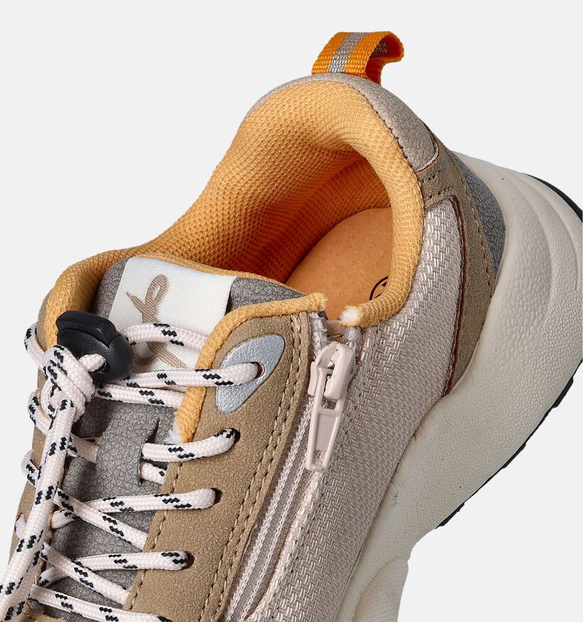 Milo & Mila Beige Schoenen met elastiek voor jongens (354466) - geschikt voor steunzolen