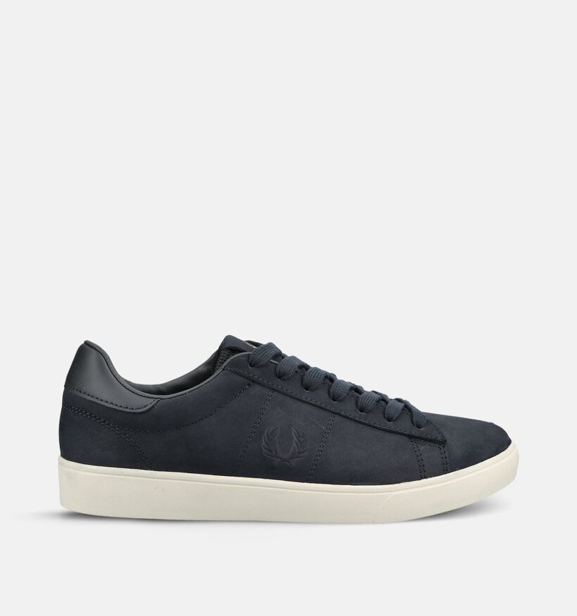 Fred Perry Spencer Nubuck Chaussures plates en Bleu fonc&eacute; pour hommes (375100)
