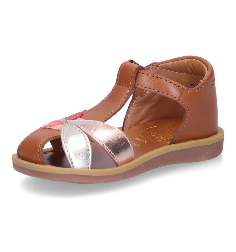 Pom d'Api Poppy Oto Sandales en Cognac pour filles (304775)