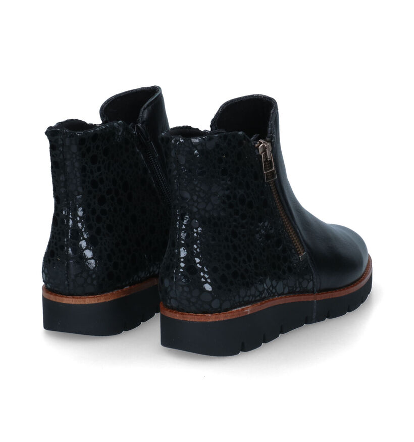 Solemade Zoe 58 Zwarte Enkellaarzen voor dames (331666) - geschikt voor steunzolen