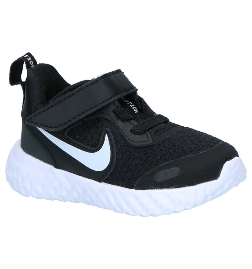 Nike Revolution Baskets pour bébé en Bleu en cuir (284482)