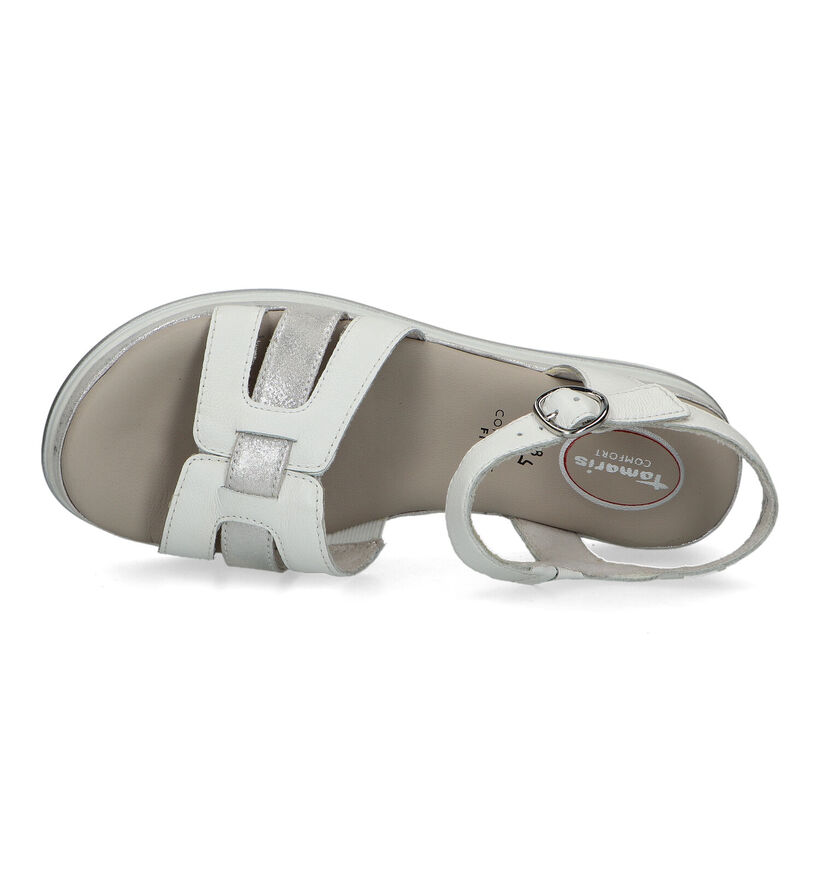 Tamaris Comfort Witte Plateausandalen voor dames (324098)