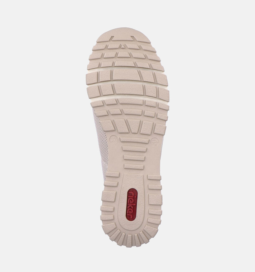 Rieker Beige Instappers voor dames (351231) - geschikt voor steunzolen