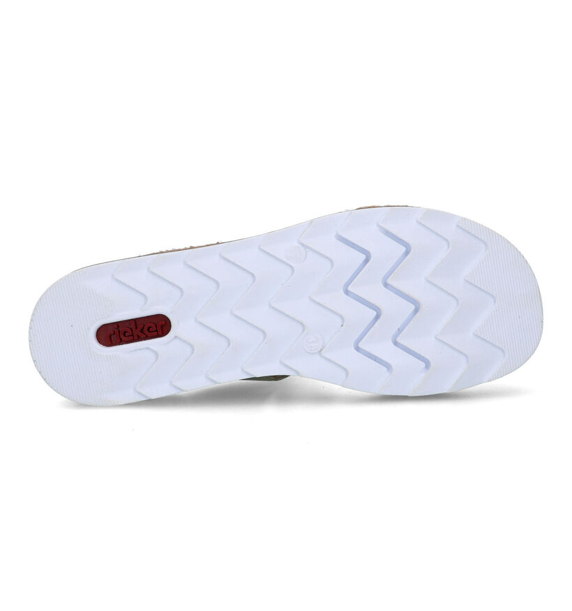 Rieker Groene Slippers met sleehak voor dames (339105)