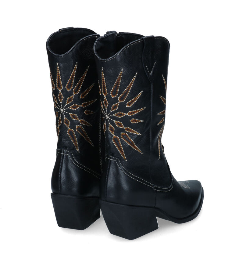 Shoecolate Bottes courtes en Noir en cuir (325143)
