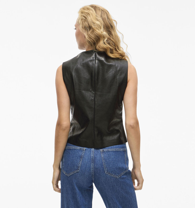 Vila Elana Draped Zwarte Top voor dames (369188)