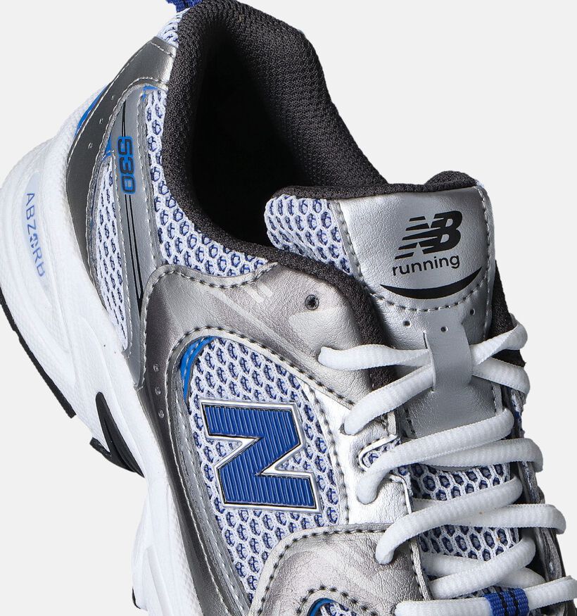 New Balance GR 530 Baskets en Argent pour filles, garçons (350580) - pour semelles orthopédiques