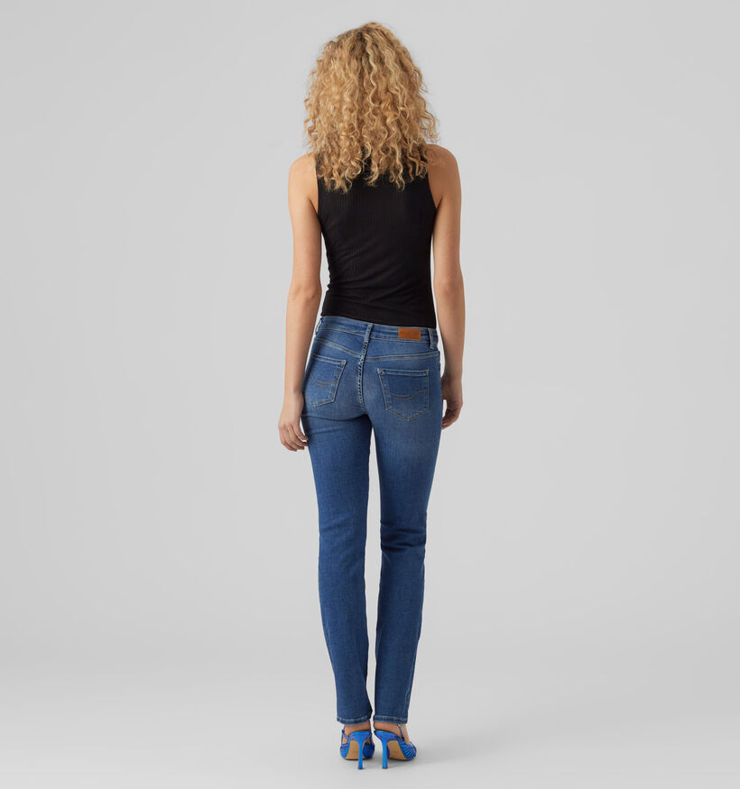 Vero Moda Daf Straight leg jeans L32 en Bleu pour femmes (328948)