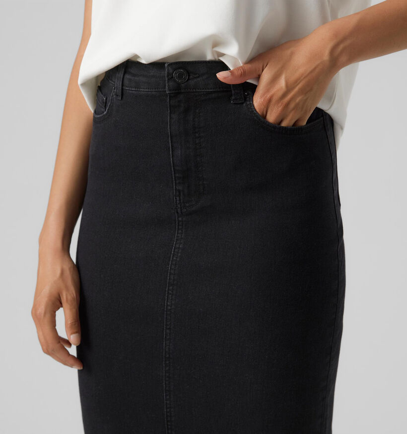 Vero Moda Lina 7/8 Jupe denim en Noir pour femmes (340556)