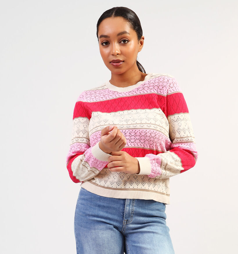 Vila Katina Pull en Rose pour femmes (351807)