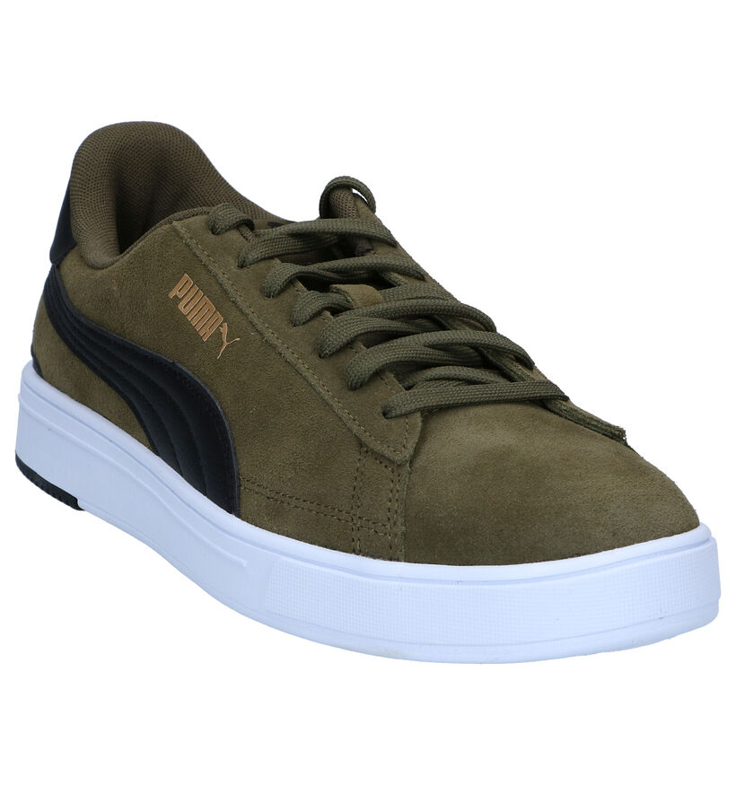 Puma Serve Baskets en Khaki en nubuck (293494)