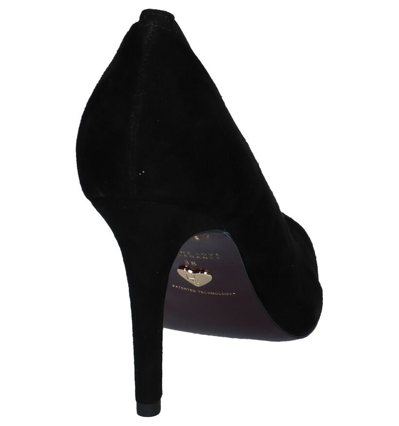 Tamaris Heart & Sole Zwarte Pumps in velours (226753)