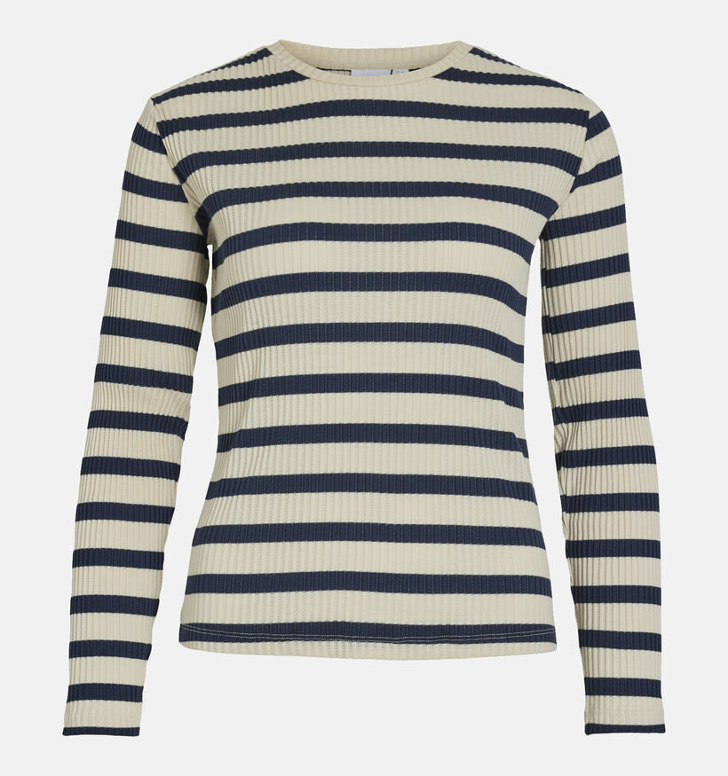 Vila Amelie T-shirt à rayé en Bleu pour femmes (351806)