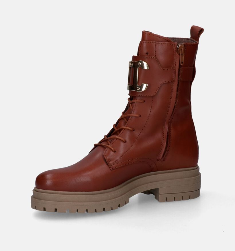 Scapa Boots à lacets en Cognac pour femmes (317171)