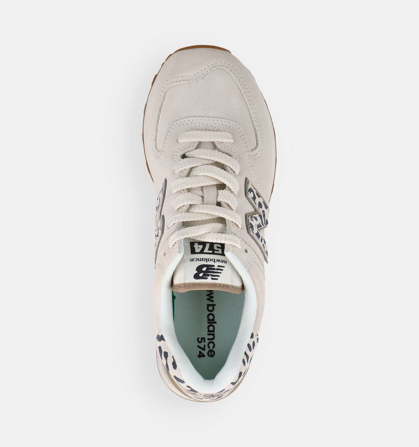 New Balance 574 Baskets sportives en Beige pour femmes (374988) - pour semelles orthop&eacute;diques