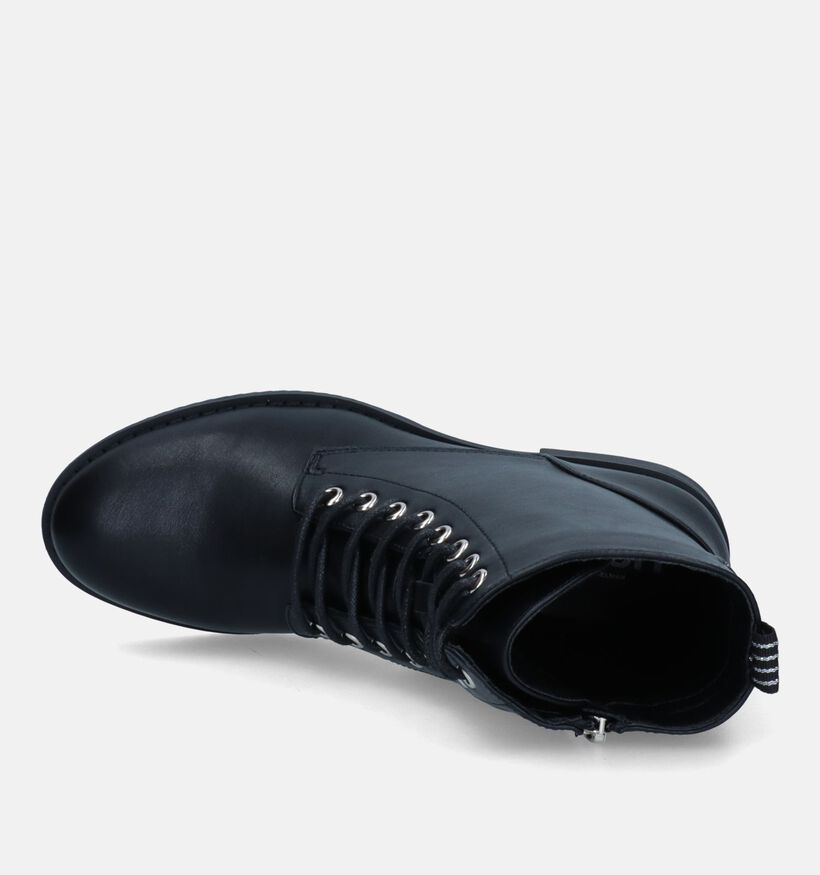 Poelman Boots à lacets en Noir pour femmes (328610)