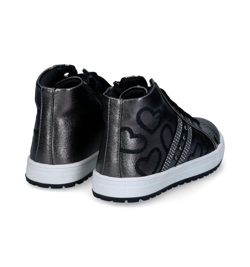 Asso Zilveren Sneakers in kunstleer (316201)