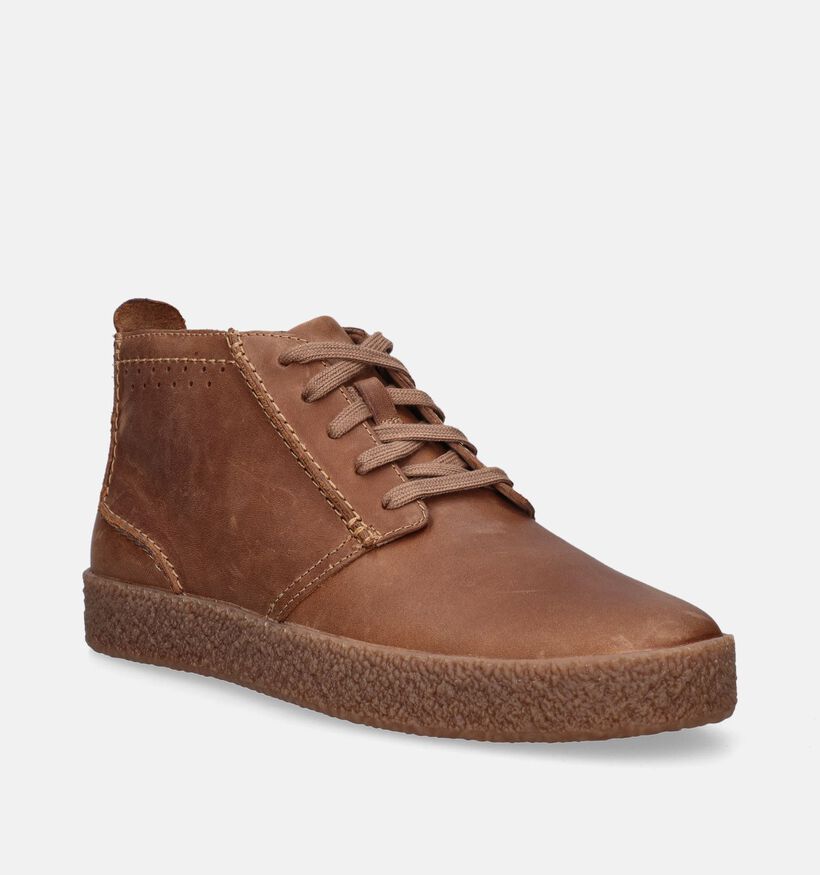 Clarks Streethill Mid Bottines en Cognac pour hommes (346660) - pour semelles orthopédiques