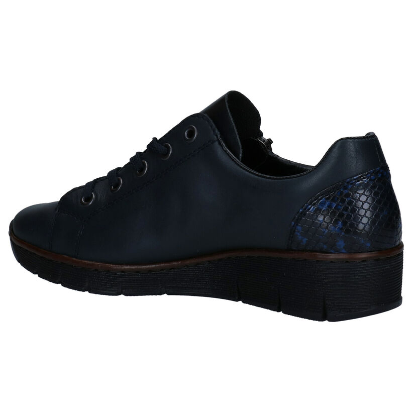 Rieker Chaussures à lacets en Bleu en cuir (283940)