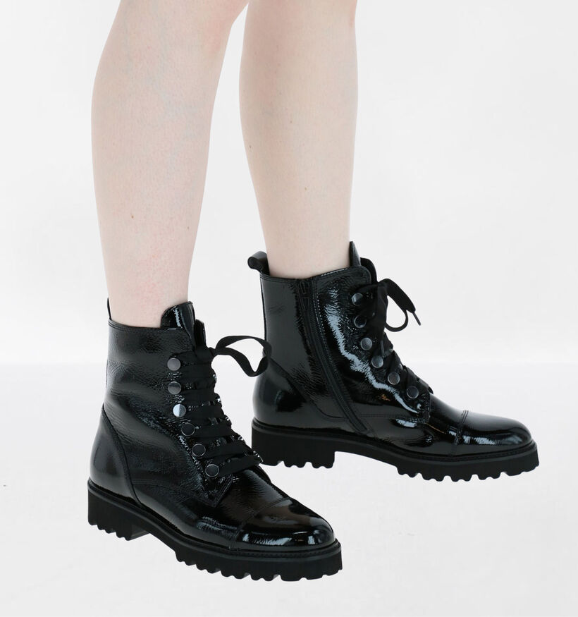 Gabor Best Fitting Zwarte Boots in lak (282297)