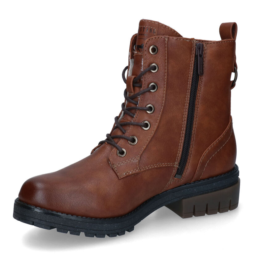 Mustang Cognac Veterboots in kunstleer (316067)