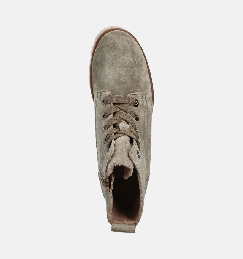 Gabor Kaki Veterbottines voor dames (360281) - geschikt voor steunzolen