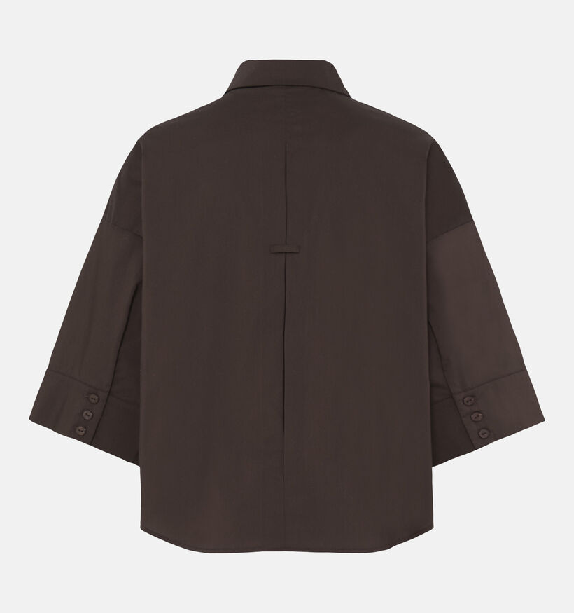 Fransa Cleo Donkerbruine Hemd voor dames (379937)