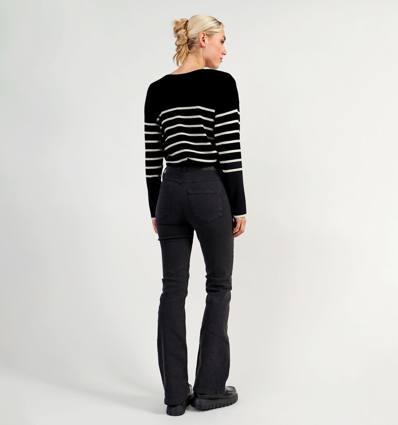JDY Newflora Jeans évasé en Noir L34 pour femmes (346415)