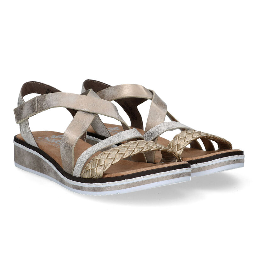 Rieker Sandales compensées en Bleu pour femmes (339099)