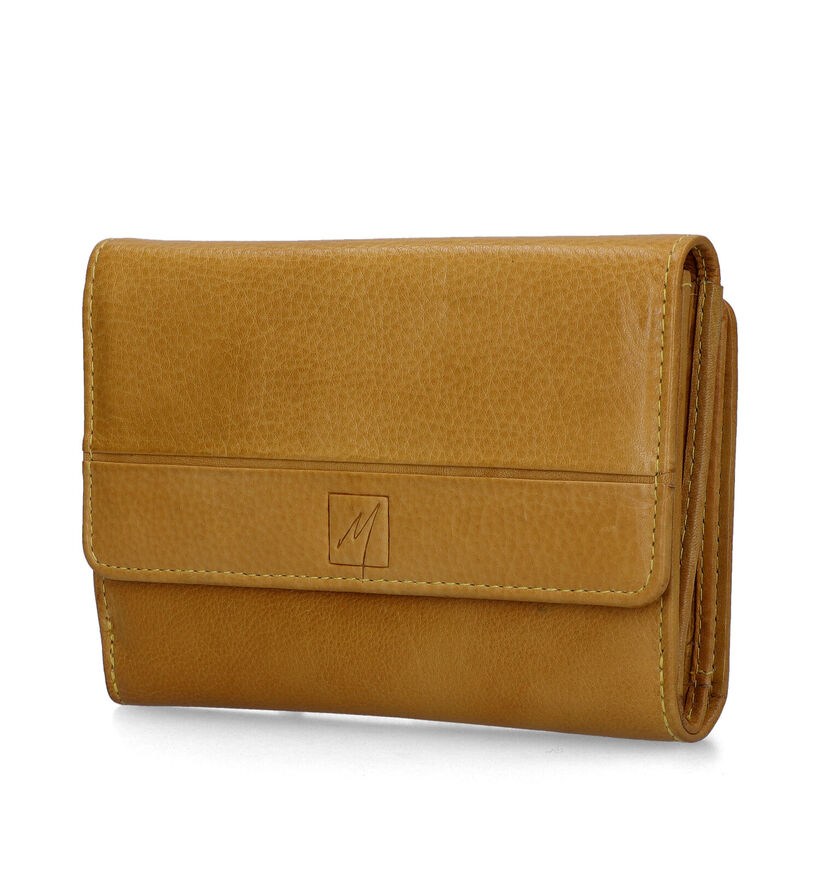 Label M Porte-monnaie à rabat en Jaune pour femmes (358857)