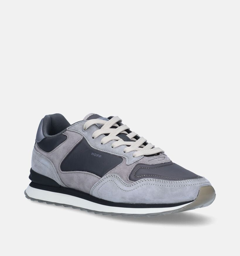 HOFF City Berlin Grijze Veterschoenen voor heren (343712) - geschikt voor steunzolen
