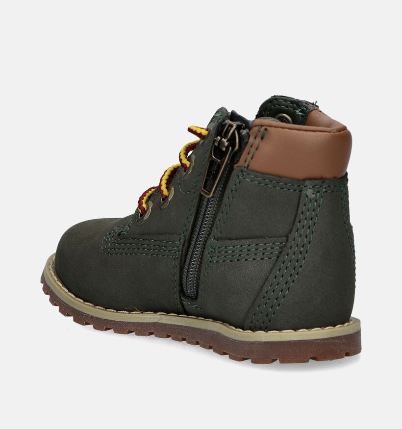 Timberland Pokey Pine HL Bottines en Vert Kaki pour filles, garçons (345274) - pour semelles orthopédiques