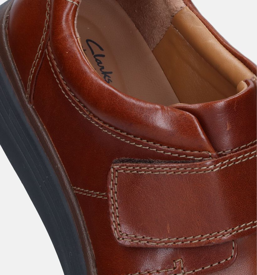 Clarks Un Abode Strap Bruine Velcroschoenen voor heren (313696) - geschikt voor steunzolen