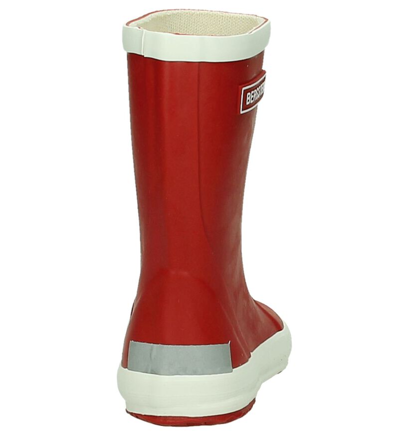 Bergstein Bottes de pluie en Rouge foncé pour filles, garçons (180421) - pour semelles orthopédiques