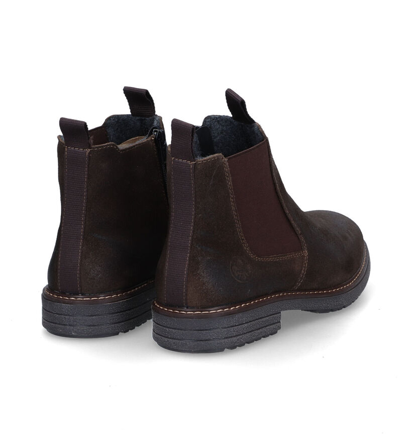 Rieker Bottines Chelsea en Brun foncé en nubuck (315592)