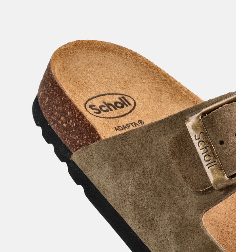 Scholl Julien Nu-pieds en Vert kaki pour hommes (369903)