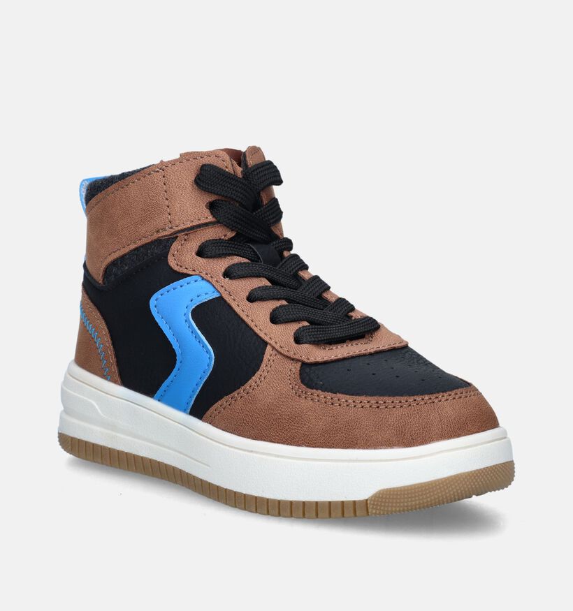 Milo & Mila Cognac Hoge schoenen voor jongens (347150)