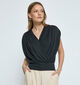 Minus Elvie Modal Wrap Zwarte Blouse voor dames (359238)