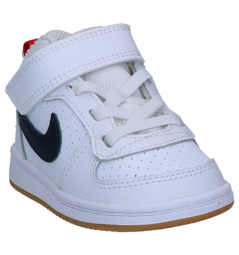 Nike Court Borough Baskets en Noir en cuir (293613)