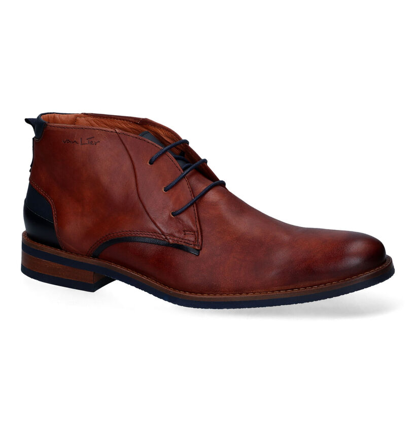 Van Lier Chaussures classiques en Cognac pour hommes (316601) - pour semelles orthopédiques