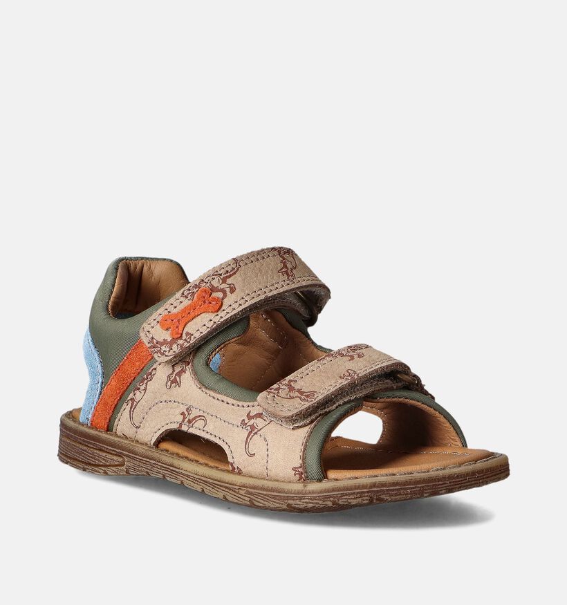 STONES and BONES Diner Beige Sandalen met dino's voor jongens (352725)
