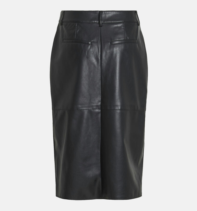 Vila Vidagmar Midi Coated Skirt Zwarte Rok voor dames (361339)