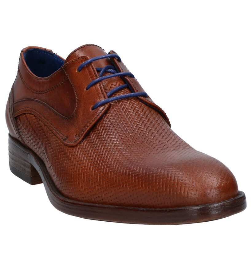 Braend Cognac Veterschoenen in leer (272570)