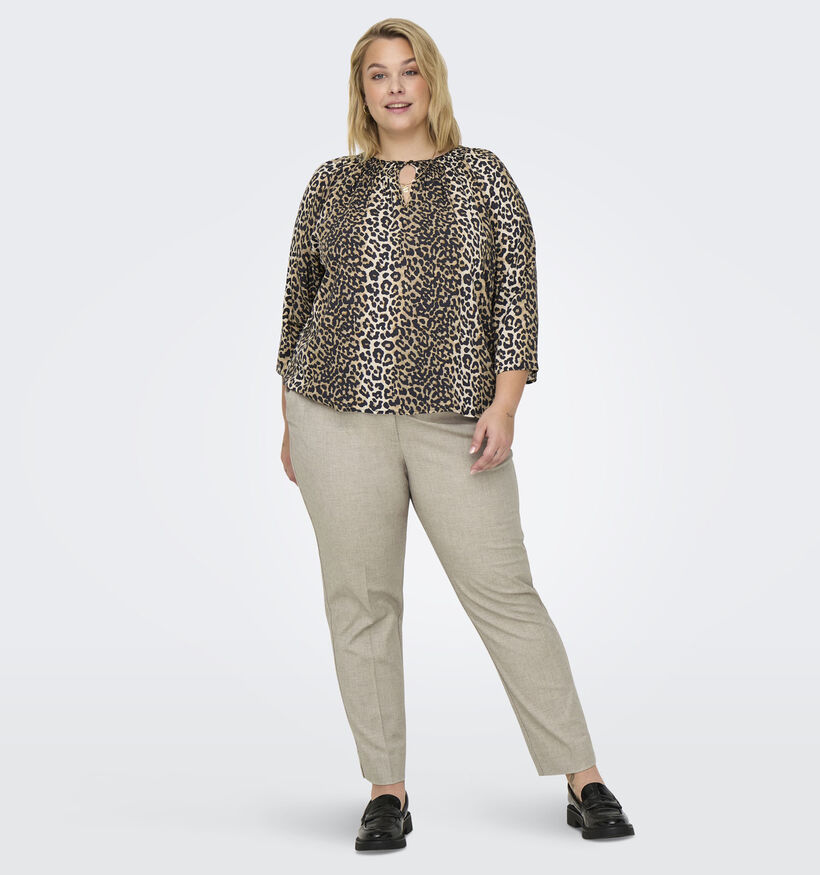 ONLY Carmakoma Nova Blouse en Brun pour femmes (353248)