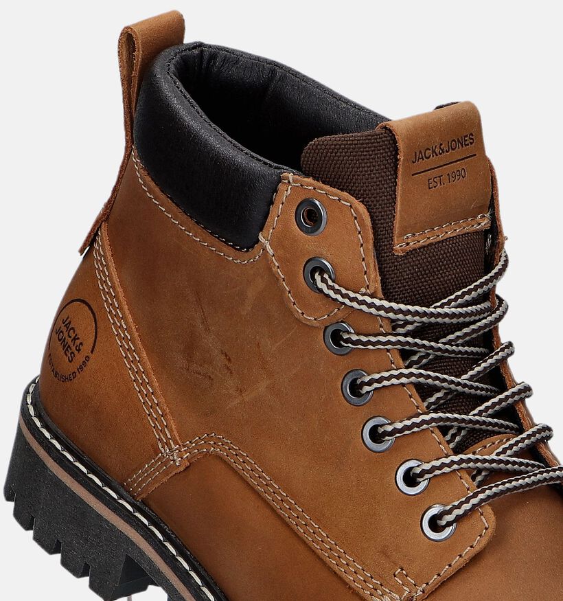 Jack & Jones Queensway Leather Boots en Naturel pour hommes (345844)